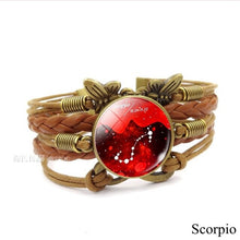 Load image into Gallery viewer, 12 Zodiac Constellation Vintage Bracelet