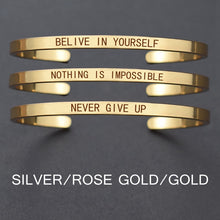Load image into Gallery viewer, Motivational Stainless Bracelets