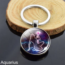 Load image into Gallery viewer, 12 Zodiac Sign Keychain