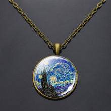 Load image into Gallery viewer, Starry Night Art Painting Van Gogh Necklace