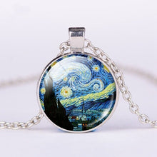 Load image into Gallery viewer, Vintage Starry Night Van Gogh Necklace