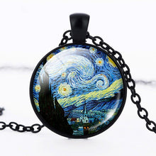 Load image into Gallery viewer, Vintage Starry Night Van Gogh Necklace