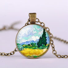 Load image into Gallery viewer, Vintage Starry Night Van Gogh Necklace