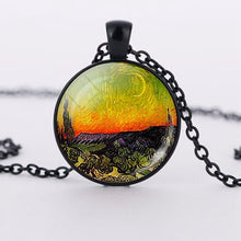 Load image into Gallery viewer, Vintage Starry Night Van Gogh Necklace