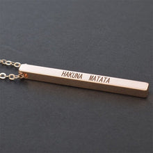 Load image into Gallery viewer, Ancient African Proverb Engraved Necklace