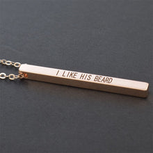 Load image into Gallery viewer, Ancient African Proverb Engraved Necklace