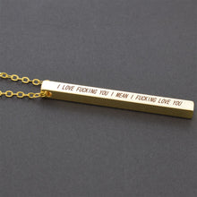 Load image into Gallery viewer, Strip Lettering Necklace