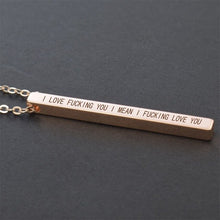 Load image into Gallery viewer, Strip Lettering Necklace