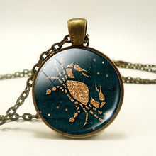 Load image into Gallery viewer, 12 Constellations Green Necklace