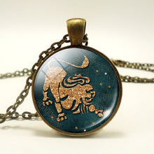 Load image into Gallery viewer, 12 Constellations Green Necklace