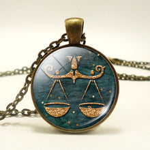 Load image into Gallery viewer, 12 Constellations Green Necklace