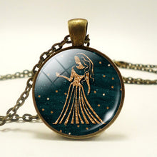 Load image into Gallery viewer, 12 Constellations Green Necklace