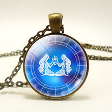 Load image into Gallery viewer, 12 Zodiac Constellations  Blue Necklace