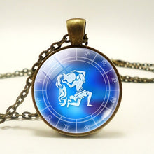 Load image into Gallery viewer, 12 Zodiac Constellations  Blue Necklace