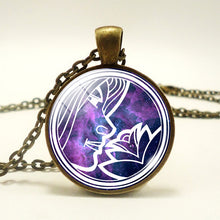 Load image into Gallery viewer, Glamour Purple 12 Zodiac Stainless Necklace