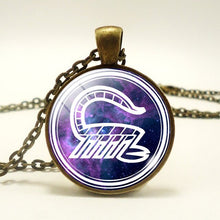 Load image into Gallery viewer, Glamour Purple 12 Zodiac Stainless Necklace