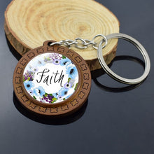 Load image into Gallery viewer, Faith Wooden Keychain