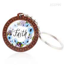 Load image into Gallery viewer, Faith Wooden Keychain