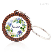Load image into Gallery viewer, Faith Wooden Keychain
