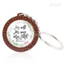 Load image into Gallery viewer, Faith Wooden Keychain