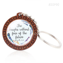 Load image into Gallery viewer, Faith Wooden Keychain