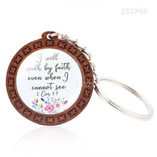 Load image into Gallery viewer, Faith Wooden Keychain