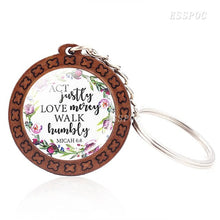 Load image into Gallery viewer, Faith Wooden Keychain