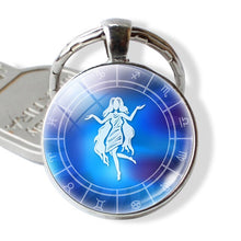 Load image into Gallery viewer, Blue 12 Zodiac Sliver Keychain
