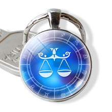 Load image into Gallery viewer, Blue 12 Zodiac Sliver Keychain