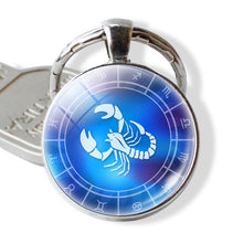 Load image into Gallery viewer, Blue 12 Zodiac Sliver Keychain