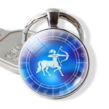 Load image into Gallery viewer, Blue 12 Zodiac Sliver Keychain