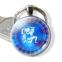 Load image into Gallery viewer, Blue 12 Zodiac Sliver Keychain