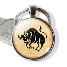 Load image into Gallery viewer, 12 Zodiac  Cabochons Keychain