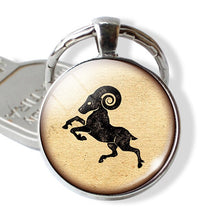 Load image into Gallery viewer, 12 Zodiac  Cabochons Keychain