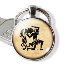 Load image into Gallery viewer, 12 Zodiac  Cabochons Keychain