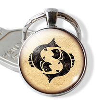 Load image into Gallery viewer, 12 Zodiac  Cabochons Keychain