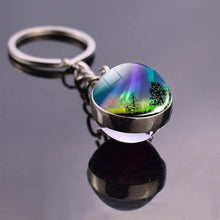 Load image into Gallery viewer, Colorful Northern Lights Keychain