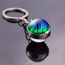 Load image into Gallery viewer, Colorful Northern Lights Keychain