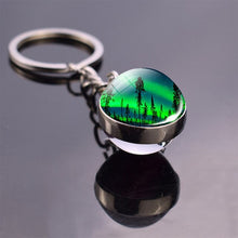 Load image into Gallery viewer, Colorful Northern Lights Keychain