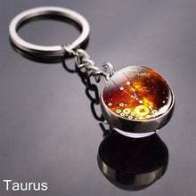 Load image into Gallery viewer, Zodiac 12 Constellations Keychain