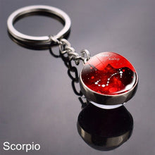 Load image into Gallery viewer, Zodiac 12 Constellations Keychain