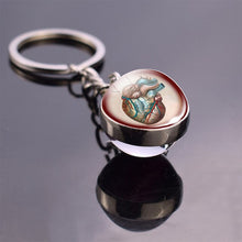 Load image into Gallery viewer, Anatomical Heart Keychain