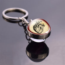 Load image into Gallery viewer, Anatomical Heart Keychain