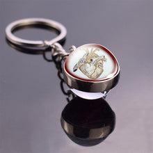 Load image into Gallery viewer, Anatomical Heart Keychain