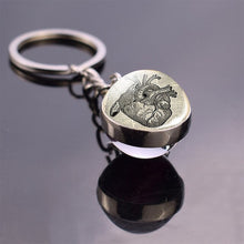 Load image into Gallery viewer, Anatomical Heart Keychain