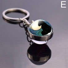 Load image into Gallery viewer, Full Moon and Black Cat  Keychain