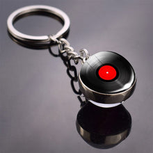 Load image into Gallery viewer, Vinyl Records Albums Glass Ball  Keychain