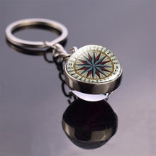 Load image into Gallery viewer, Vintage Compass Keychain