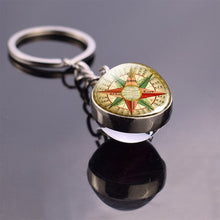 Load image into Gallery viewer, Vintage Compass Keychain