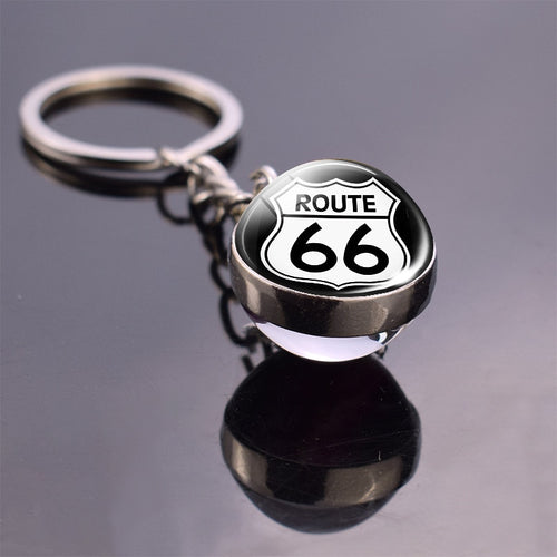 US Route 66 Sign Keychain
